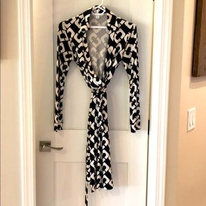 DVF classic wrap chain dress